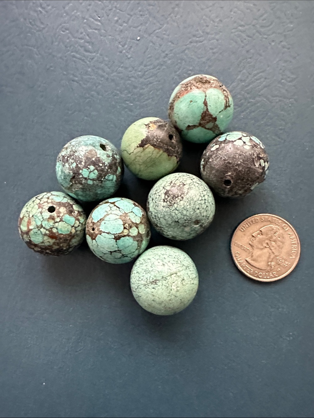 Vintage Large Chinese Turquoise loose beads